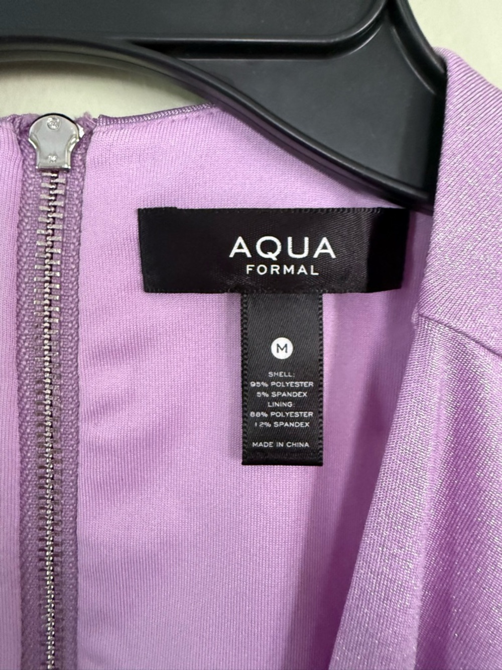 Aqua Lavender Evening Gown with Front Ring Accent - Picture 3 of 7